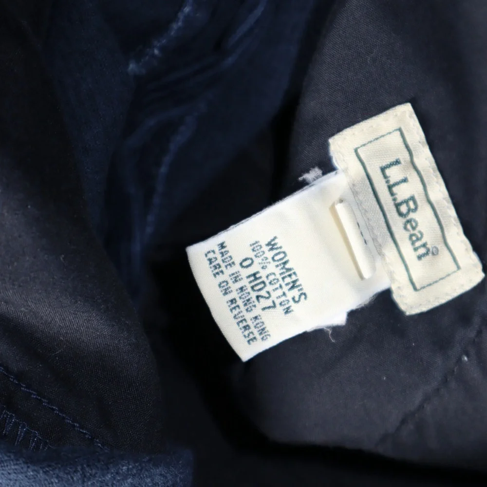 Vintage L.L. Bean Corduroy Pants Womens 8 reg Pleated Front High Rise Navy Blue - Picture 9 of 9